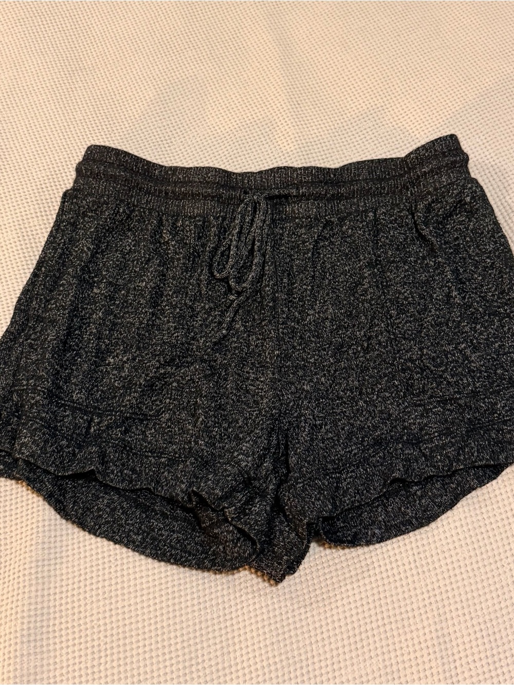 stars above Charcoal Black Cozy Lounge Shorts
